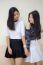 Two Asia Thai Teen Best Friends Girls Smile And Funny