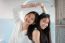 Two Asia Thai Teen Best Friends Girls Smile And Funny