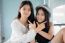 Two Asia Thai Teen Best Friends Girls Smile And Funny