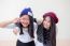 Two Asia Thai Teen Best Friends Girls Smile And Funny