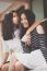 Two Asia Thai Teen Best Friends Girls Smile And Funny