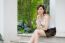 Portrait Of Thai Adult Sexy Women Office Beautiful Girl Relax And Smile