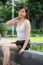 Portrait Of Thai Adult Sexy Women Office Beautiful Girl Relax And Smile