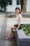 Portrait Of Thai Adult Sexy Women Office Beautiful Girl Relax And Smile