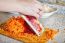 Woman Cooks The Beets On A Grater