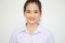 Portrait Of Thai High School Student Uniform Teen Beautiful Girl Happy And Relax,