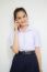 Portrait Of Thai High School Student Uniform Teen Beautiful Girl Calling Smart Phone,