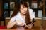 Portrait Of Thai Adult Student University Uniform Beautiful Girl Using Her Tablet