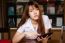 Portrait Of Thai Adult Student University Uniform Beautiful Girl Using Her Tablet