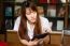 Portrait Of Thai Adult Student University Uniform Beautiful Girl Using Her Tablet