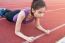 Sport Urban Young Athletic Woman Doing Push-ups. Muscular And St