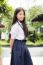 Portrait Of Thai High School Student Uniform Teen Beautiful Girl Happy And Relax,