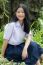 Portrait Of Thai High School Student Uniform Teen Beautiful Girl Happy And Relax,