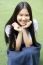 Portrait Of Thai High School Student Uniform Teen Beautiful Girl Happy And Relax,