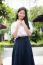 Portrait Of Thai High School Student Uniform Teen Beautiful Girl Happy And Relax,