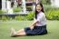 Portrait Of Thai High School Student Uniform Teen Beautiful Girl Happy And Relax,