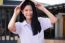 Asia Thai High School Student Uniform Beautiful Girl Read A Book