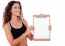 Fitness Lady Showing Clip Board