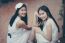 Two Asia Thai High School Student Best Friends Beautiful Girl Smile And Funny