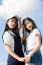 Two Asia Thai High School Student Best Friends Beautiful Girl Smile And Funny