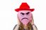 Girl Holding Pink Balloon With Angry Face And Red Hat