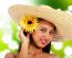 Smiling Girl Wearing Straw Hat