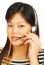 Woman Talking On Headset