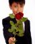 Boy Holding Rose