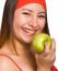 Woman Eating Apple