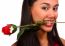 Girl Biting A Rose