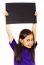 Girl Holding Up Blank Board