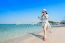 Young Woman Walking On Beach In Si Chang Island, Thailand