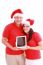 Couple With Touchpad On Christmas