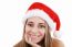 Beautiful Woman Wearing Santa Claus Hat