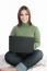 Woman Sitting With Laptop