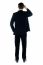 Back Pose Of Businessman Standing