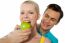 Guy Feeding Green Apple To Lover