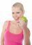 Girl Holding Green Apple