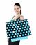 Smiling Lady Holding Shopping Bag