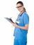 Female Doctor Holding A Clipboard