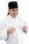 Smiling Chef holding fork and knife