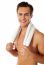 Smiling Man Holding Gym Towel