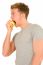 Young Man eating An Apple