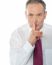 Businessman Showing Silence Gesture