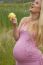 Pregnant Woman Holding Apple