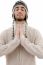 Young Guy Praying With woolly hat