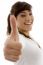 Smiling Female With Thumbs Up