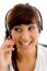 Smiling call center lady