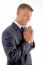 Smiling Praying Businessman