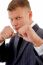 Businessman Boxing Gesture